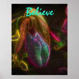 Dame Slipper Geloof Inspirerende Woorden Poster
