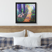 Dame Slippers op het pad Canvas Afdruk (Insitu (Slaapkamer))