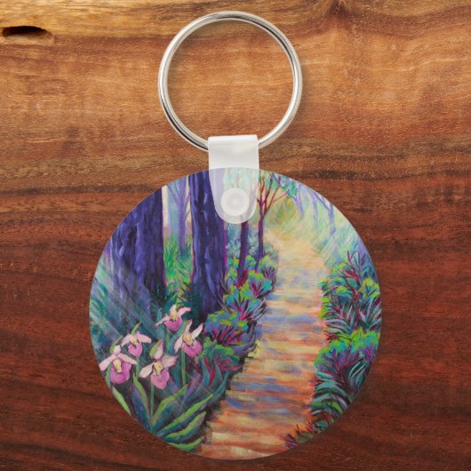 Dame Slippers op het pad Sleutelhanger (Voorkant)