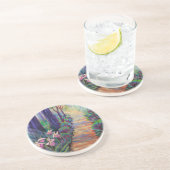 Dame Slippers op het pad Zandsteen Onderzetter (Zijkant)