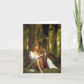 Dame speelt een harp Kaart (Voorkant)