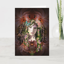 Dame Spring Goddess Blank Note Kaart