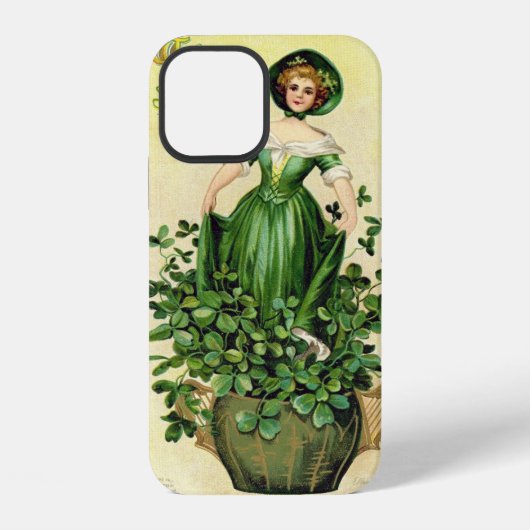 Dame St. Patrick's Day, Vintage iPhone Hoesje (Achterkant)
