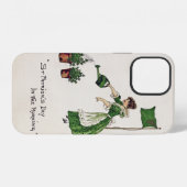 Dame St. Patrick's Day, Vintage iPhone Hoesje (Achterkant horizontaal)