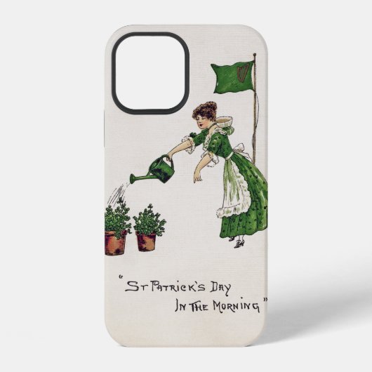 Dame St. Patrick's Day, Vintage iPhone Hoesje (Achterkant)