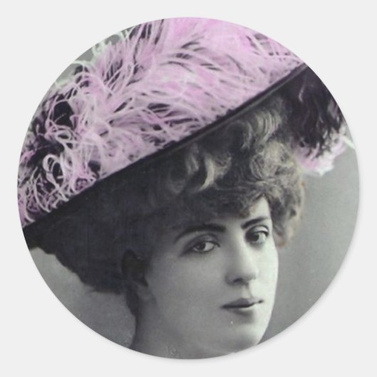 dame sticker (Voorkant)