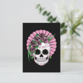 Dame Sugar Skull Briefkaart (Staand voorkant)