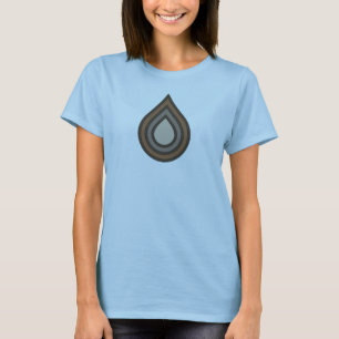 Dame T-shirt met gelaagde kunst