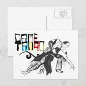 Dame Tango Briefkaart (Voorkant / Achterkant)