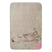 dame taupe Victoriaans Bathroom mat (Voorkant Verticaal)