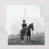 Dame te paard, 1912 briefkaart (Voorkant / Achterkant)