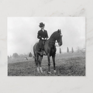 Dame te paard, 1912 briefkaart