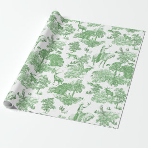 Dame te paard met valk in Woodland Cadeaupapier