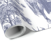  Dame te paard met valk in Woodland Cadeaupapier (Rol Hoek)