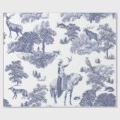  Dame te paard met valk in Woodland Cadeaupapier (Vlak)