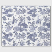 Dame te paard met valk in Woodland Cadeaupapier (Vlak)