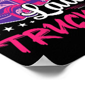 Dame Trucker Truck Driver Trucking Poster (Hoek)