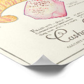 Dame van 1920 met bloemen Poster (Hoek)