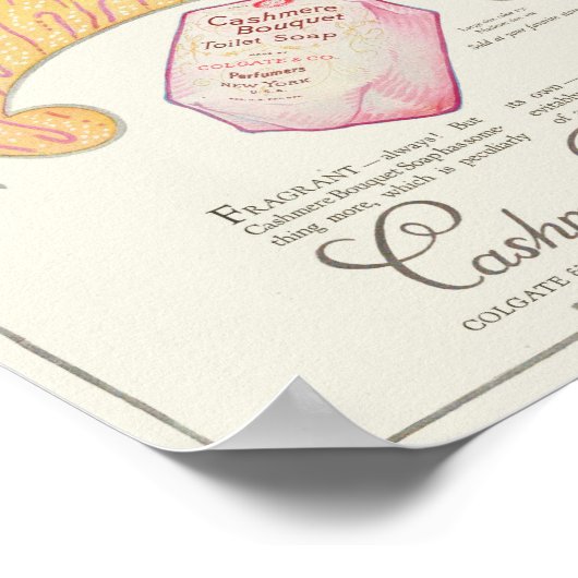  Dame van 1920 met bloemen Poster (Hoek)