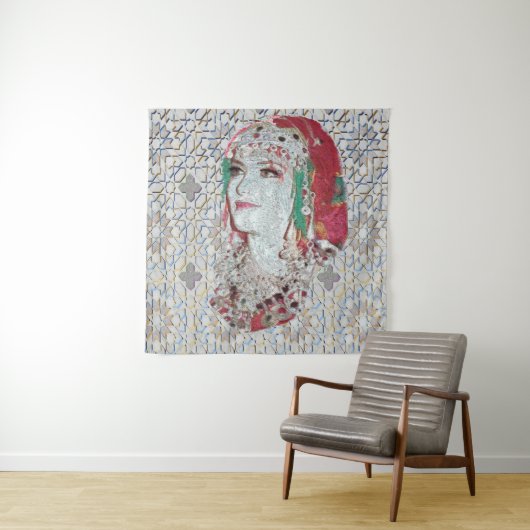 Dame van Atlas II Wandkleed (In situ)