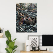 Dame van Charlotte River Boot Poster (Thuiskantoor)