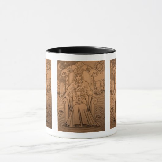 Dame van de bekers - tarotkaart mok (Midden)