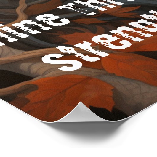 Dame van de Bladeren Poster (Hoek)