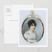 Dame van de blindfamilie (w/c en gouache op ivoor) briefkaart (Voorkant / Achterkant)