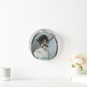 Dame van de blindfamilie (w/c en gouache op ivoor) ronde klok (Huis)