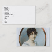 Dame van de blindfamilie (w/c en gouache op ivoor) visitekaartje (Voorkant / Achterkant)