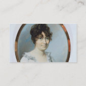 Dame van de blindfamilie (w/c en gouache op ivoor) visitekaartje (Achterkant)