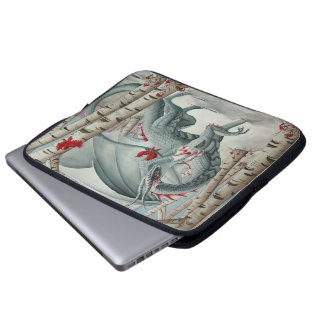 Dame van de bosbeschermhoes laptop sleeve