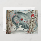 Dame van de boskaart briefkaart (Voorkant / Achterkant)