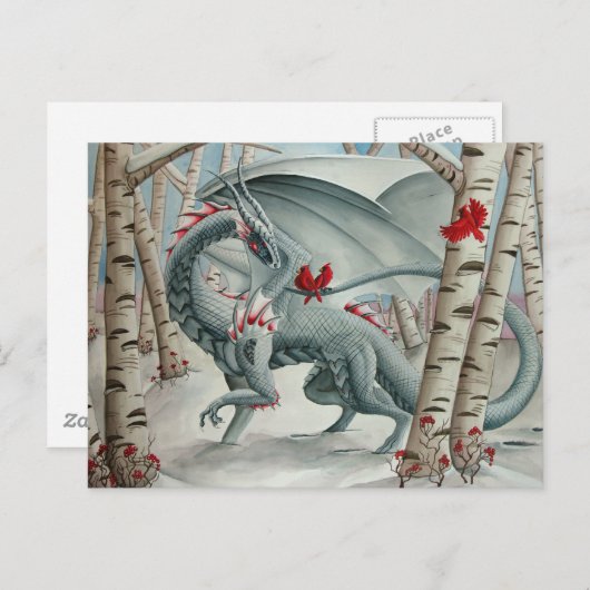 Dame van de boskaart briefkaart (Voorkant / Achterkant)