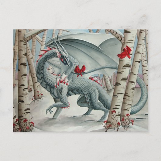 Dame van de boskaart briefkaart (Voorkant)