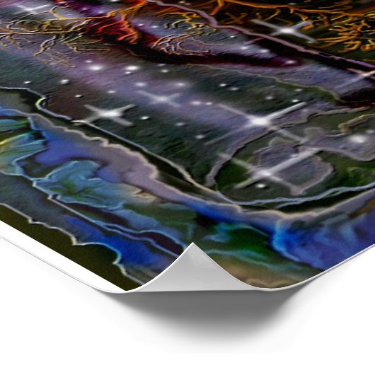 Dame van de Bossen Poster (Hoek)