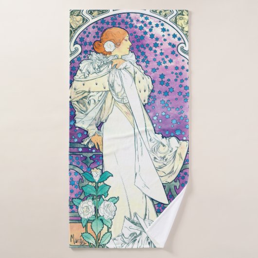 Dame van de Camelias, Alphonse Mucha Badhanddoek (Badhanddoek)