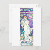 Dame van de Camelias, Alphonse Mucha Briefkaart (Voorkant / Achterkant)