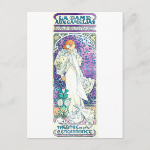 Dame van de Camelias, Alphonse Mucha Briefkaart