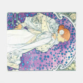 Dame van de Camelias, Alphonse Mucha Fleece Deken (Voorkant (Horizontaal))