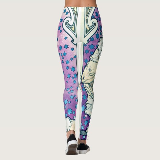 Dame van de Camelias, Alphonse Mucha Leggings (Achterkant)