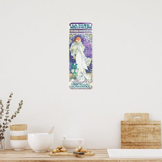Dame van de Camelias, Alphonse Mucha Poster (Keuken)