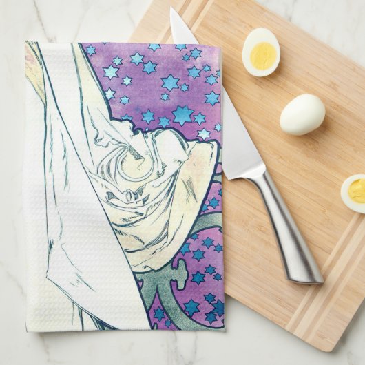 Dame van de Camelias, Alphonse Mucha Theedoek (Quarter Fold)