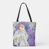 Dame van de Camelias, Alphonse Mucha Tote Bag (Achterkant)