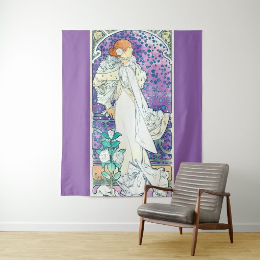 Dame van de Camelias, Alphonse Mucha Wandkleed (In situ)