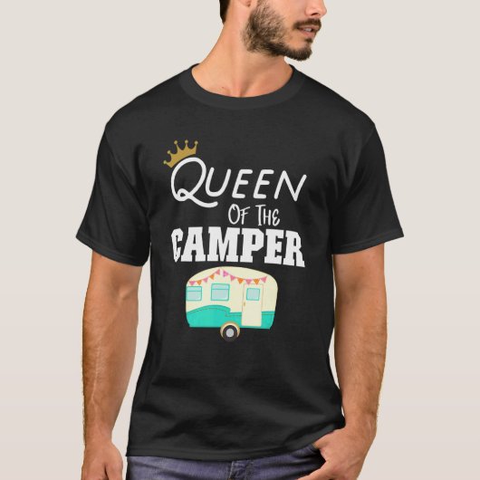 Dame van de Camper Rv Camping Happy Camper Camper T-shirt (Voorkant)