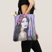 Dame van de Canvas tas (Dichtbij)