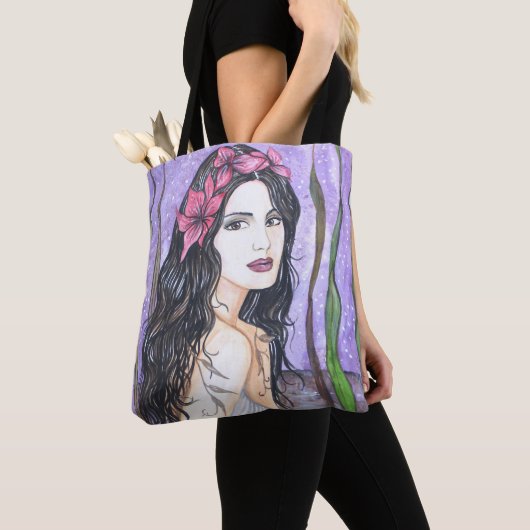 Dame van de Canvas tas (Dichtbij)