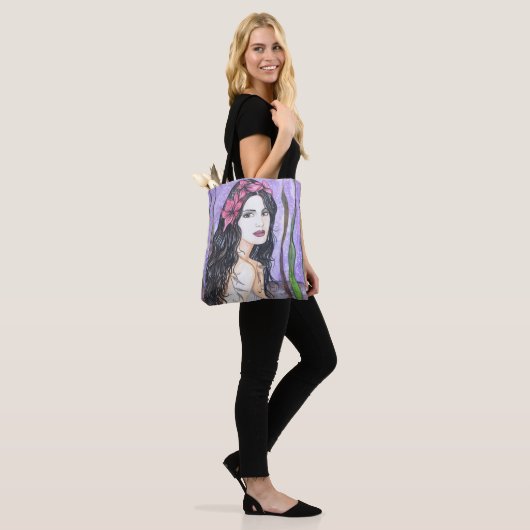 Dame van de Canvas tas (Op model)