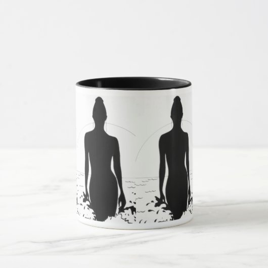 Dame van de Coffee-Mok Mok (Midden)